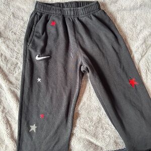 Nike Black Star Patch Joggers Sweatpants | Streetwear Athleisure Cozy Core Sz S